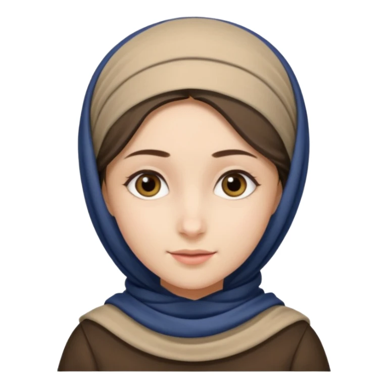 young modest jewish girl head covering sticker