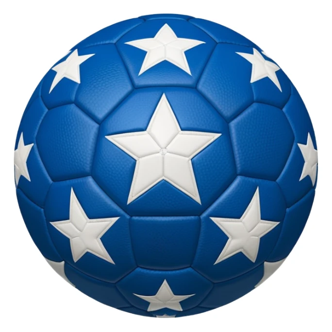champions league blue stars ball sticker