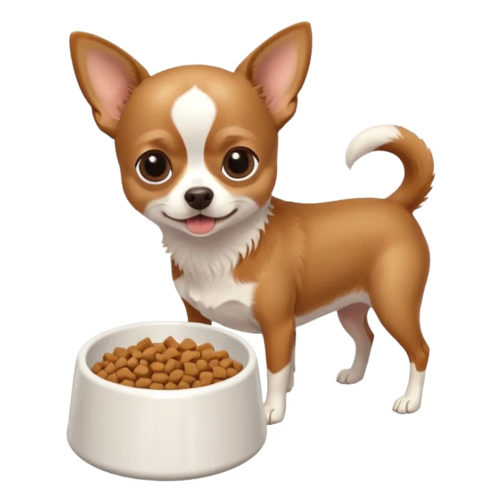 Chihuahua dog food room isometric sticker
