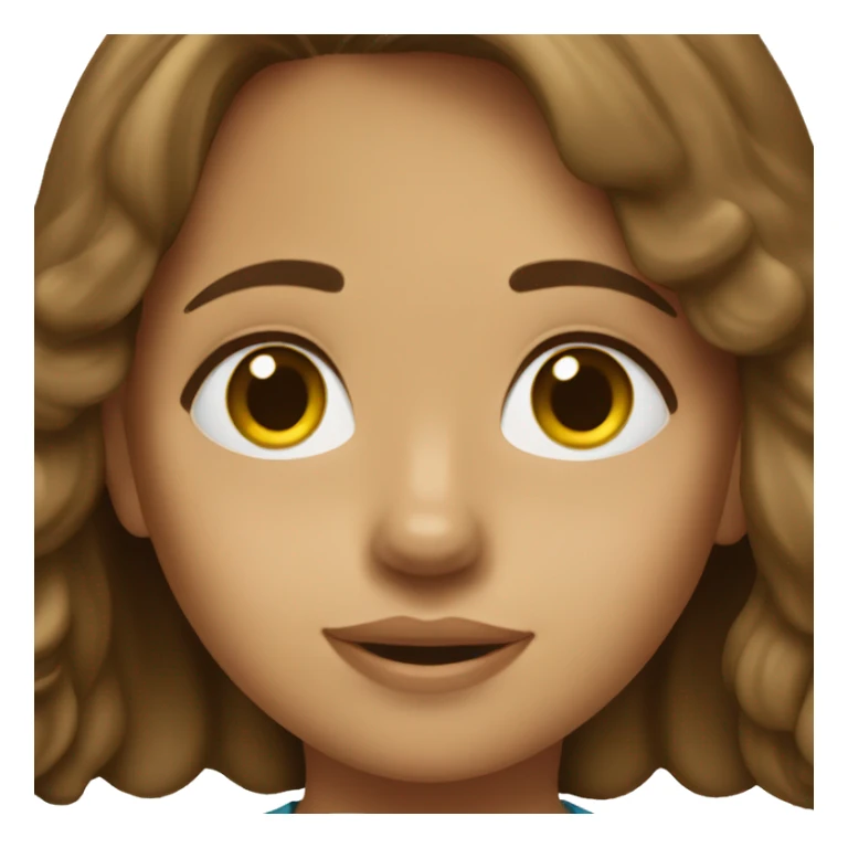 Brunette girl with golden retriever sticker