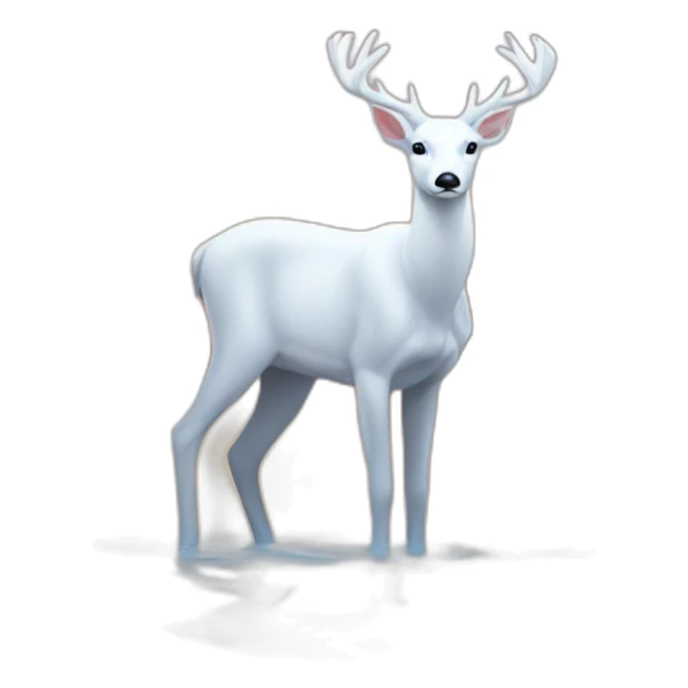 The white deer swimming in sunrise sticker