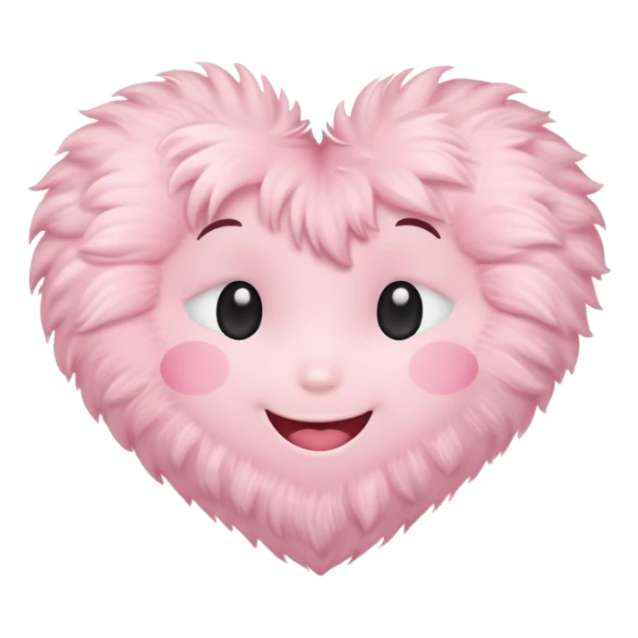 pastel pink heart with a cute face sticker