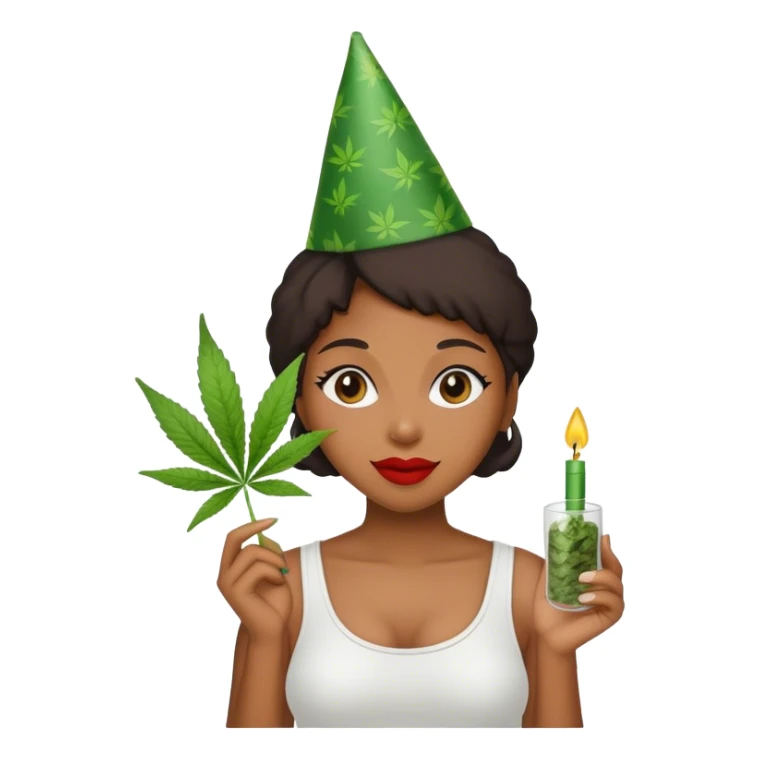 Female weed birthday  sticker