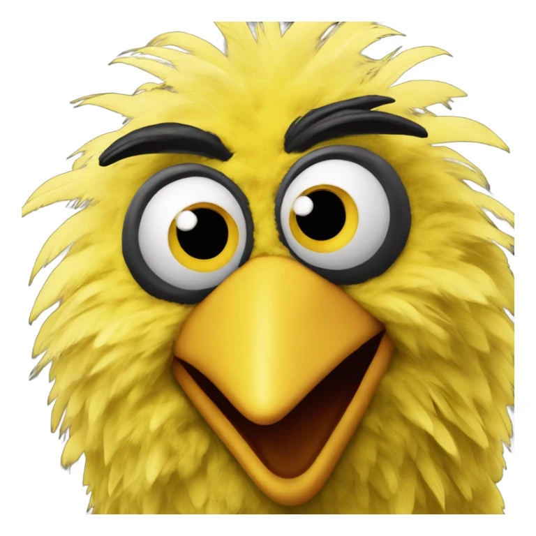 Bird puppet yellow Sesame Street  sticker