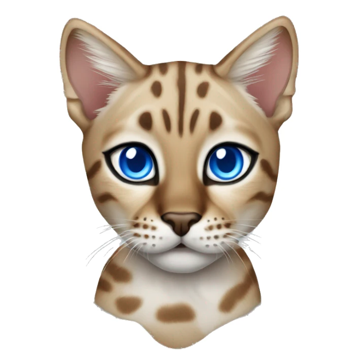 Lynx Bengal cat with Blue eyes standing sticker