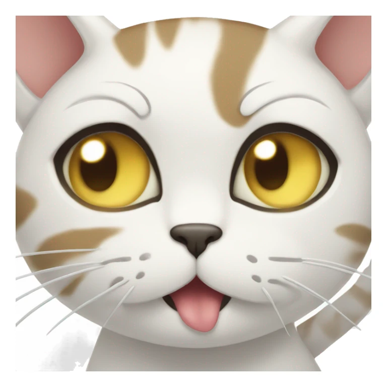 Anime cat is disgusted by a bad smell sticker