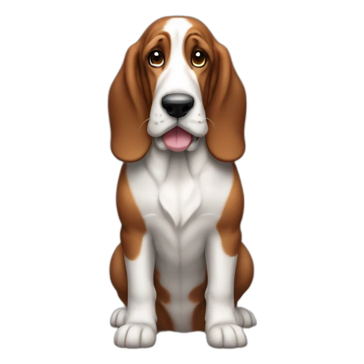 Dog basset hound full-body sticker
