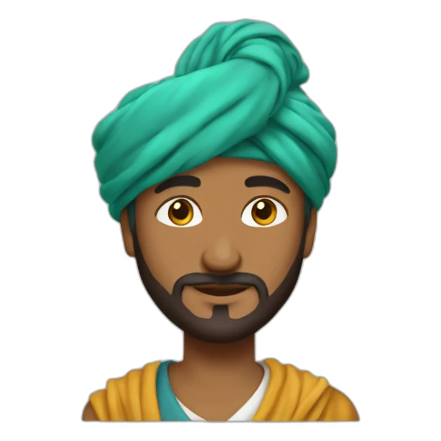 crea un turbante de un sultan sticker