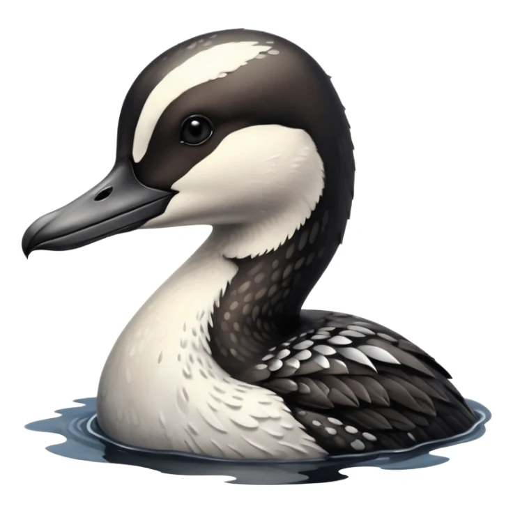 oil spill with a sad common loon in it sticker