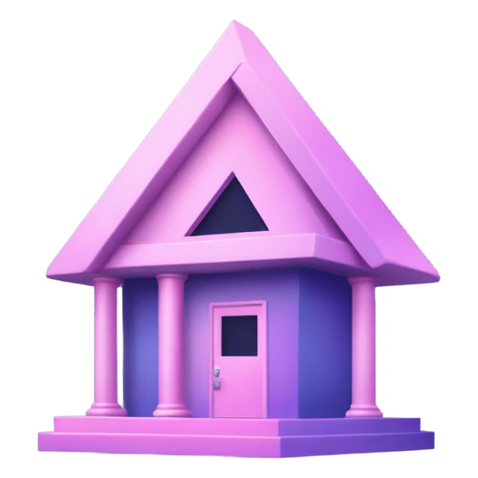 Vaporwave color themed bank emoji sticker