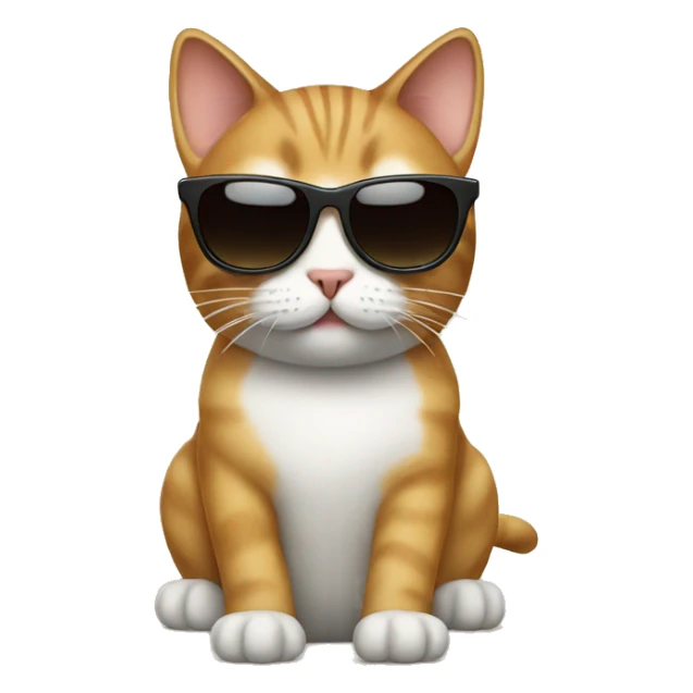 Cat with sunglasses sticker
