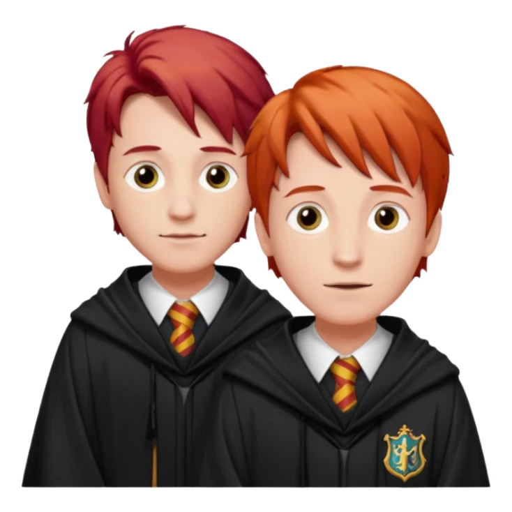 fred and george in harry potter style sticker