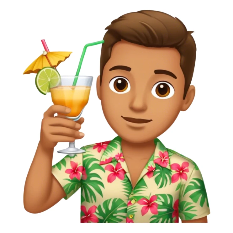 fun tropical themed sticker