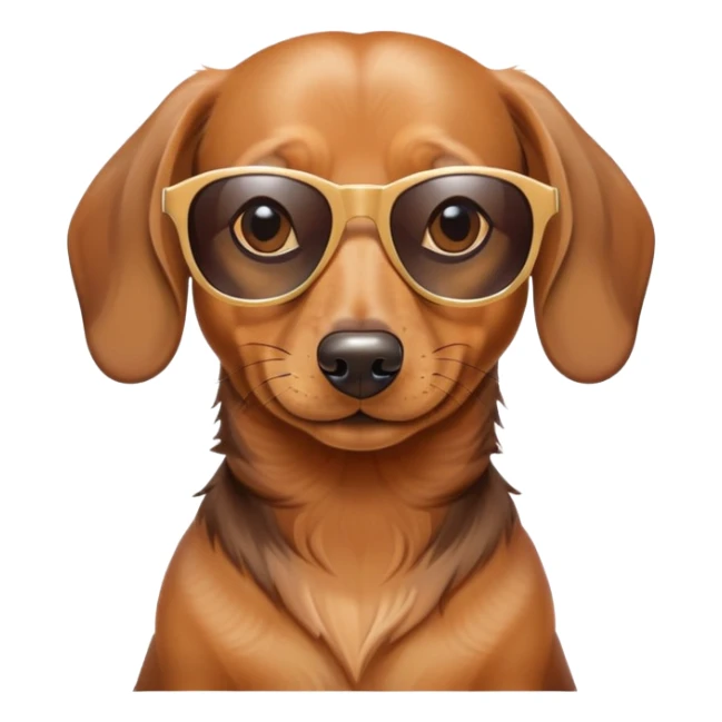 weiner dog wearing sunglasses sticker