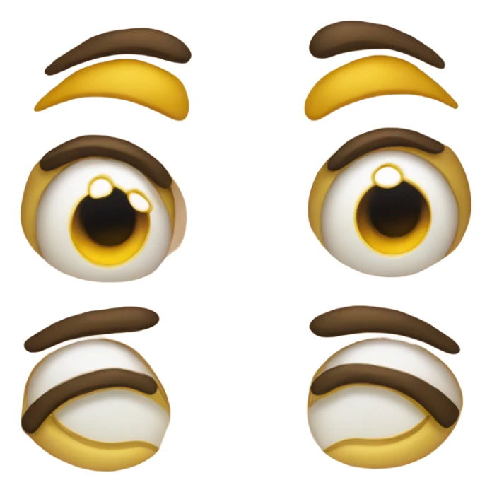 Emoji amarillo con el ojo arriba y el otro abajo  sticker