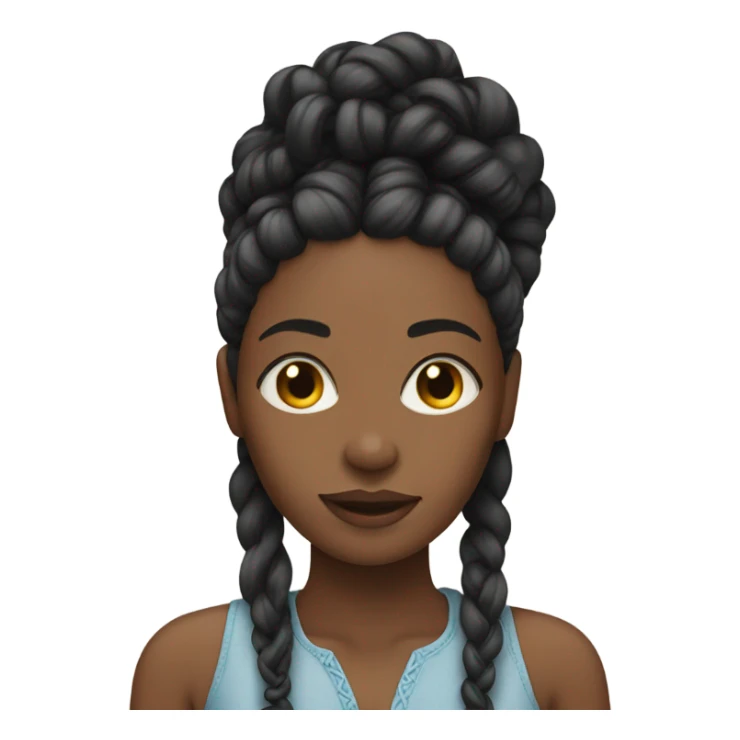 Black woman with braids sticker