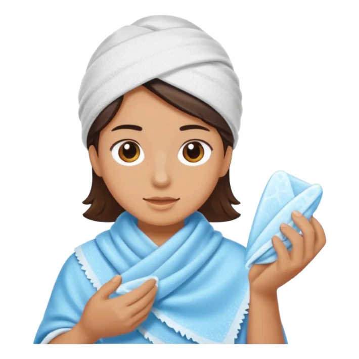 Sculptor polishing with cloth,Ice Sculptors. sticker