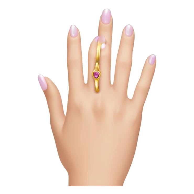 woman's hand with a magical ring in the ring finger sticker