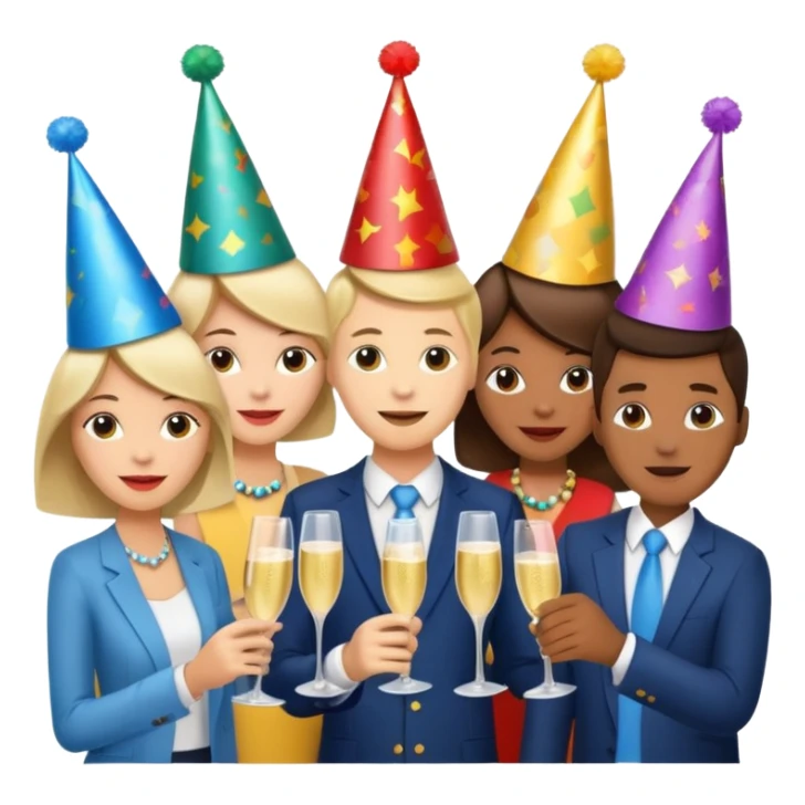 "New Year, Exciting Beginnings, Global Unity, Innovation, Technology, Growth, Celebration" sticker