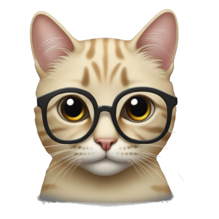 Gatto che si squaglia con occhiali neri sticker