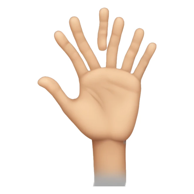 hand doing an L shape with meñique, anular and medio fingers down sticker