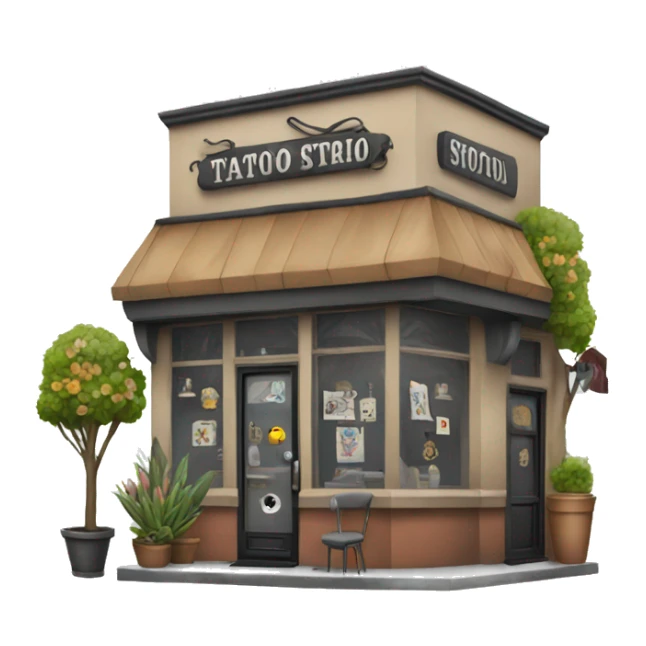 tattoo studio sticker