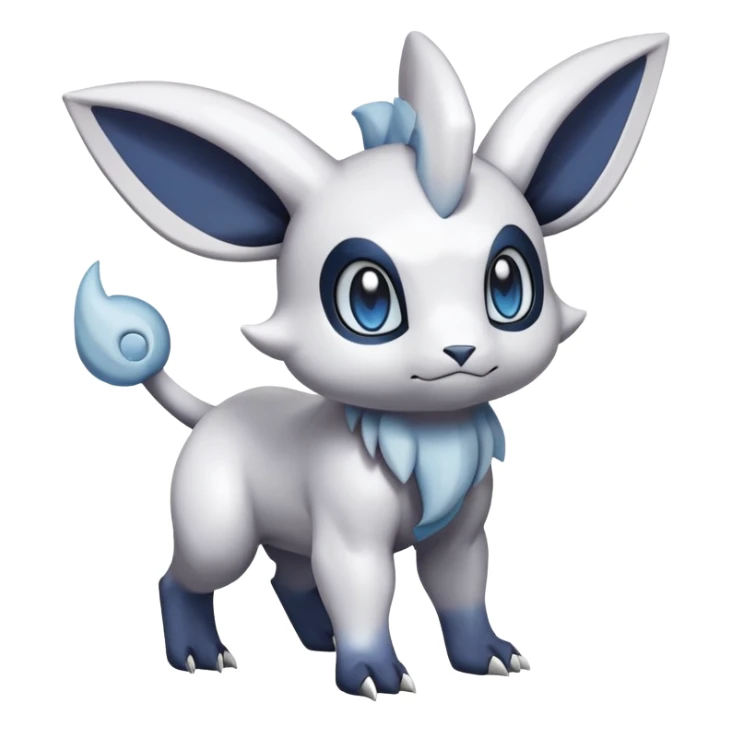 Mewostic-Absol-Minccino-Pokémon-Fakémon-hybrid-creature (full body) sticker