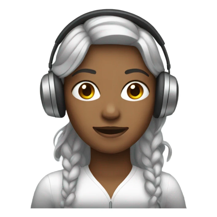 Women with headphones sticker