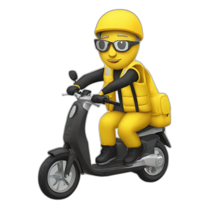 trotinette bald gilet jaune sticker