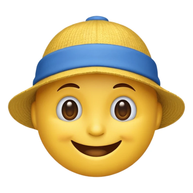 Mavi Şapkalı gülen emoji sticker