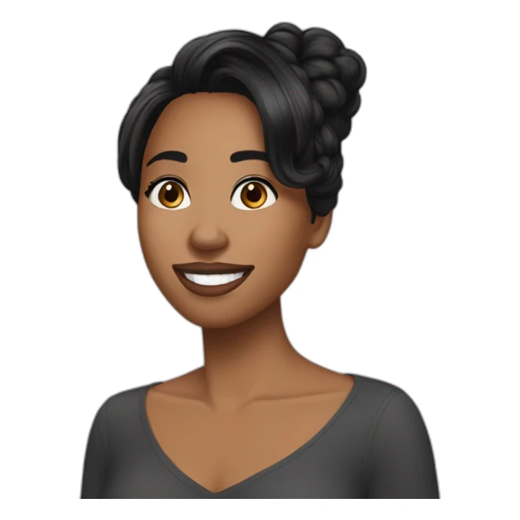 Da'Vine Joy Randolph straight black hair sticker