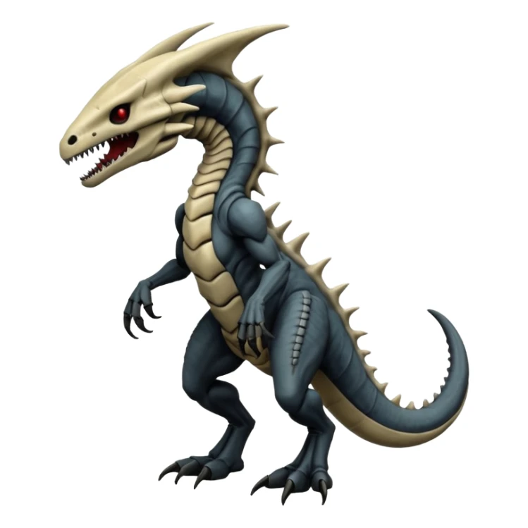 Marowak-Salandit-Xenomorph-hybrid-fantasy-creature (full body) sticker