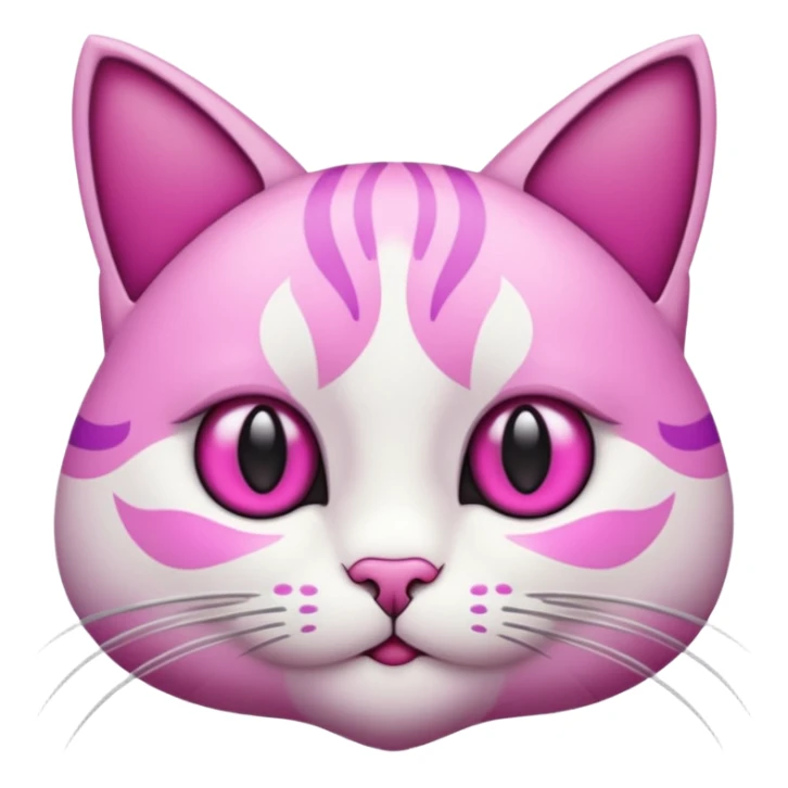 een kat met een paarse staart sticker