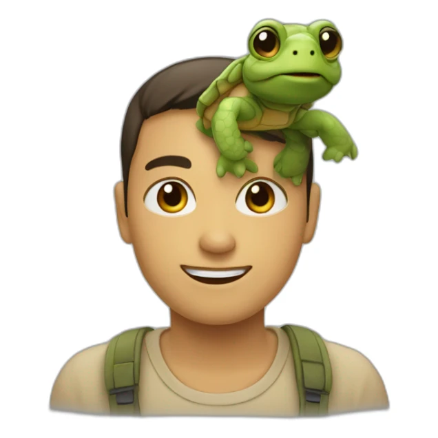 Humain qui resemble a une tortue sticker