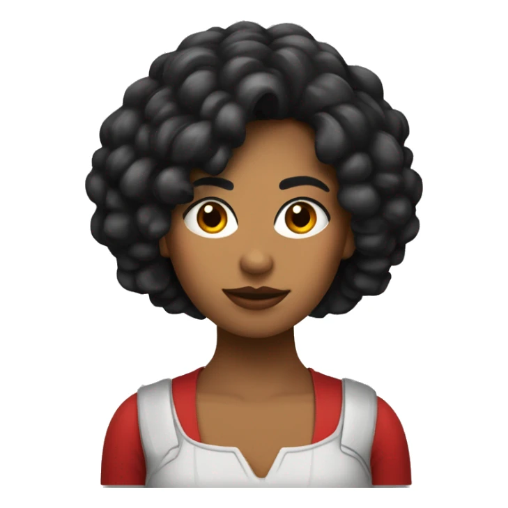 chica negra y chica blanca con un mechon rojo sticker