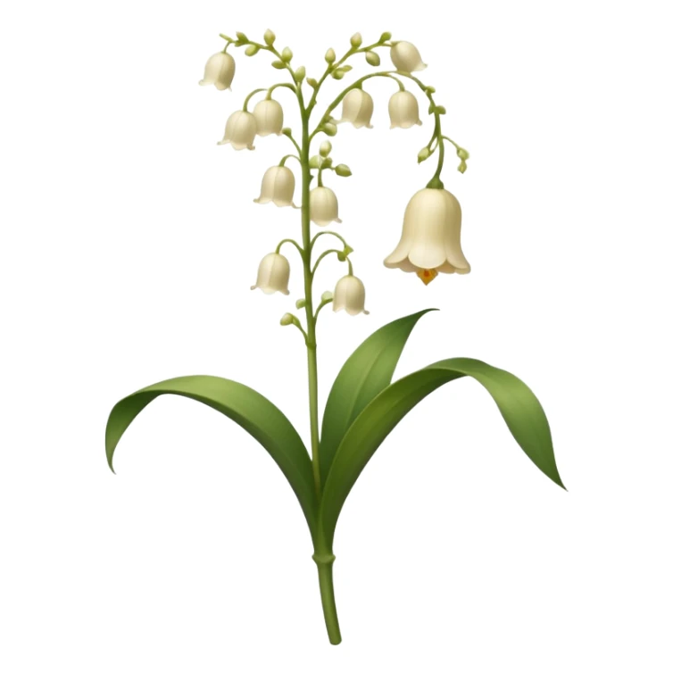 Beige Lily of the valley flower sticker