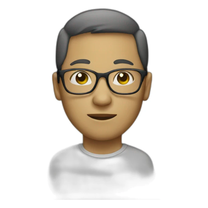 faceless person wearing glasses sticker