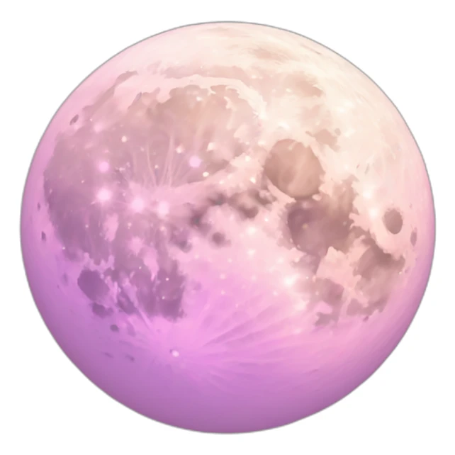 MOON pink 雲 sticker