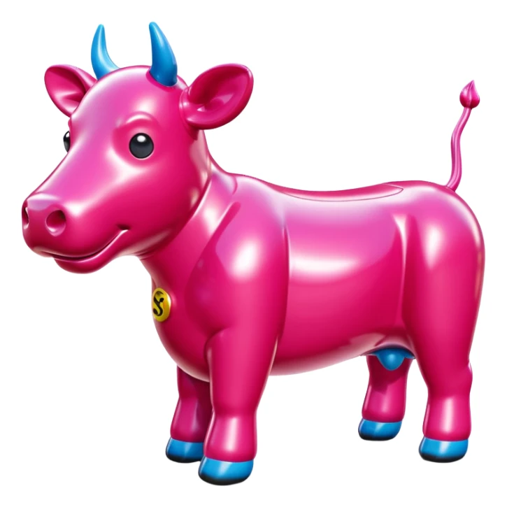   jeff koons style inflatable SPAM cow sculpture  sticker