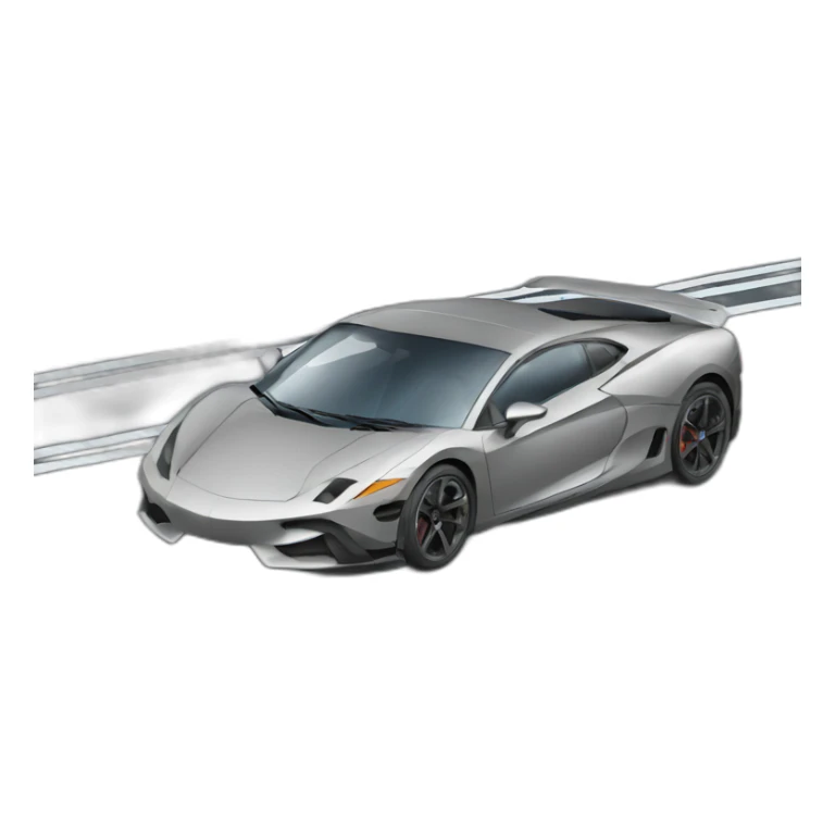 Sport car on road sticker