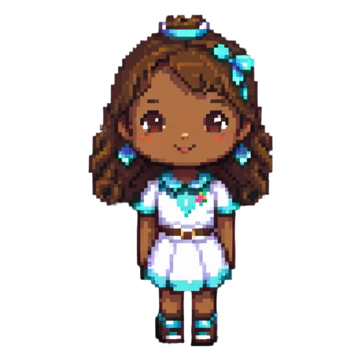 cute brown girl sticker