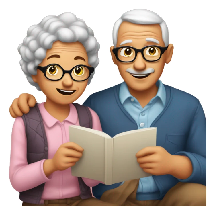 nerd Grandparents in Day St Valentines  sticker
