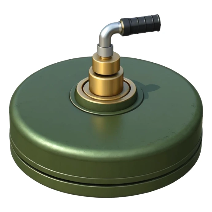 military green flat realistic anti-personnel mine sticker