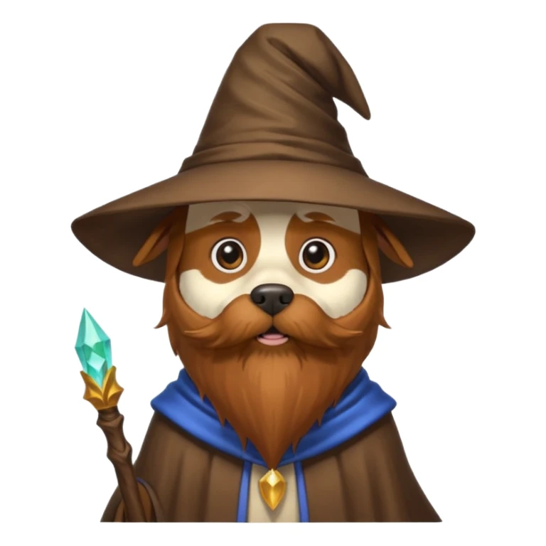 Dog wizard sticker