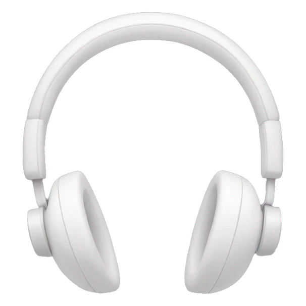White headphones with bows  sticker