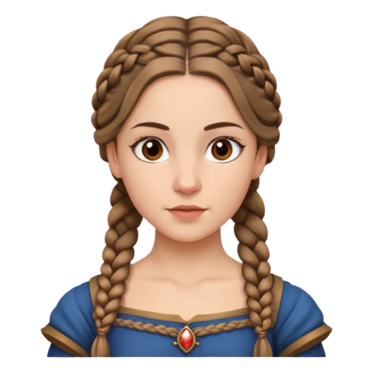 medieval braided woman sticker