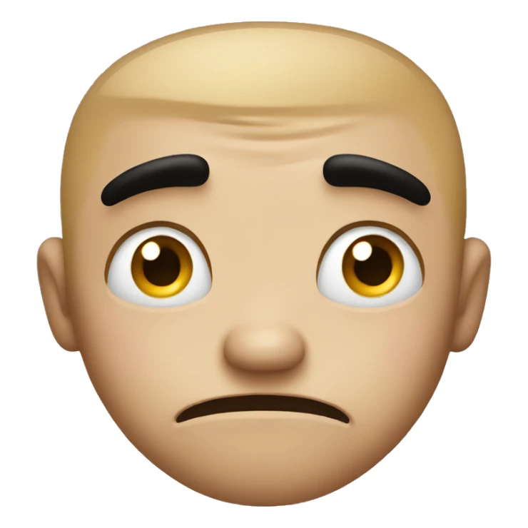 Annoyed face sticker