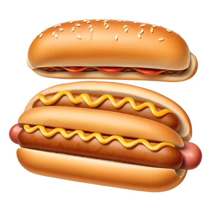 Plain hotdog without any sauce or condiments. Just a sausage in a bun, no ketchup, no mustard, completely dry sticker