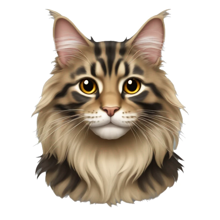 tan and black tabby maine coon sticker