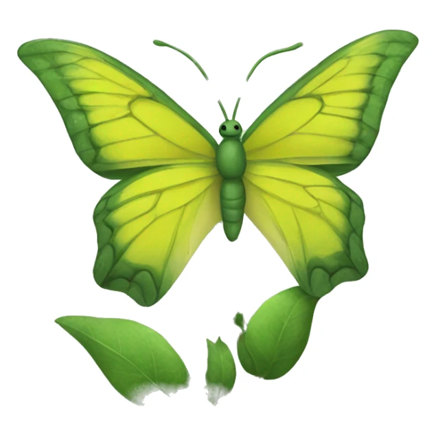 mariposa verde y amarilla sticker